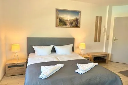 Bett Ferienwohnung Kranichnest in ländlicher Lage auf Rügen