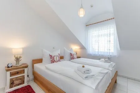 Schlafzimmer Ferienwohnung Amalie in Hafennähe in Sassnitz auf Rügen