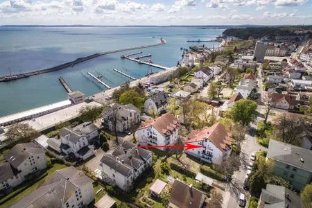 Vogelperspektive Ferienwohnung Amalie in Hafennähe in Sassnitz auf Rügen