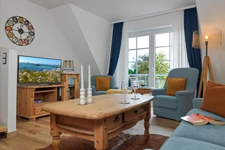 Wohnzimmer Landhaus am Meer Kleine Krabbe