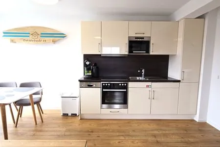 Küche / Küchenzeile Ferienwohnung "Ostseebude 11" am Schönberger Strand
