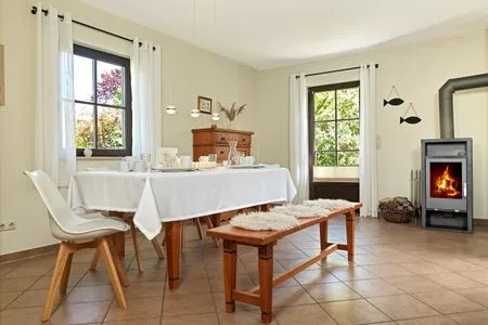 Wohnzimmer Reetdachhaus Hus Kieker