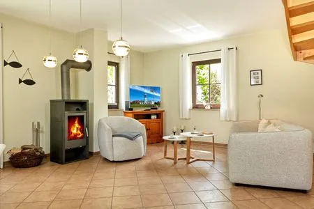 Wohnzimmer Reetdachhaus Hus Kieker