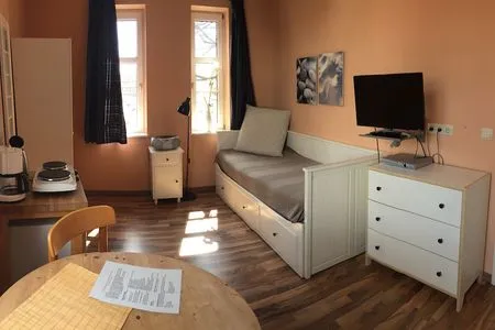 Wohnzimmer Fewo 1 im Alten Zollhaus Stralsund
