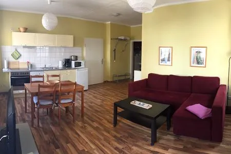 Wohnzimmer Fewo 3 im Alten Zollhaus Stralsund