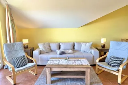 Wohnzimmer Ferienwohnung Sammy - Urlaub in ruhiger Lage mit Hund