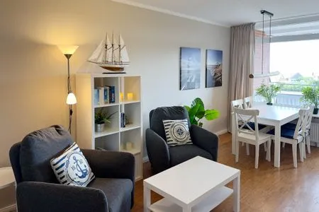 Wohnzimmer Haus Nordenlicht Ferienwohnung "Lütj Seeröver"