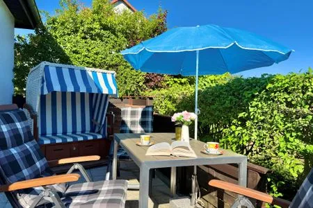 Terrasse Ferienhaus Seeblick in Sassnitz auf Rügen mit Terrasse