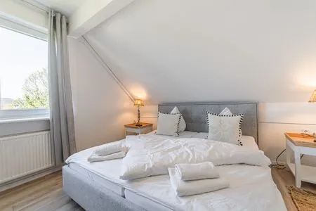 Schlafzimmer Ferienwohnung Deichblick Quartier Pellworm