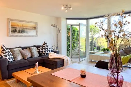 Wohnzimmer Ferienwohnung Hygge am Fjord