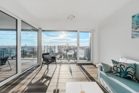 Wohnzimmer Loft Fluxus Emden | Delft-Blick
