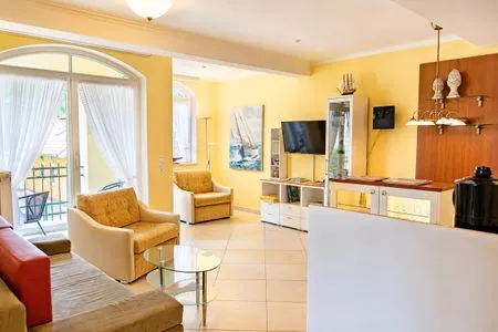 Wohnzimmer Villa Strandkuss Whg. 7