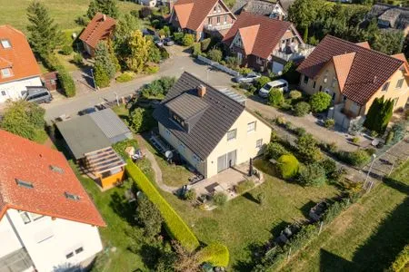 Vogelperspektive Ferienhaus am Balmer See