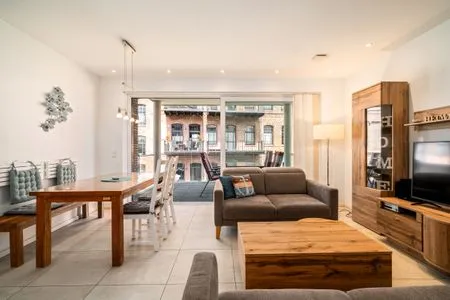 Ferienwohnung Pusteblume in Malchow offener Wohnbereich mit Zugang zur Terrasse  Pusteblume
