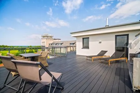 4 Ferienwohnung Sommersuite Ostseebad Wustrow ZweiWasser Alte Seefahrtschule Dachterrasse mit Weitblick  Sommersuite