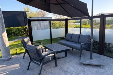 Breskens Chalet Ocean Lodge mit Zaun & Windschutz am Strandaufgang G127 Breskens / Zeeland - 