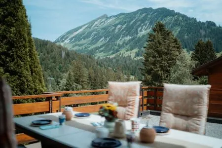 Terrasse Ferienhaus Bergblick