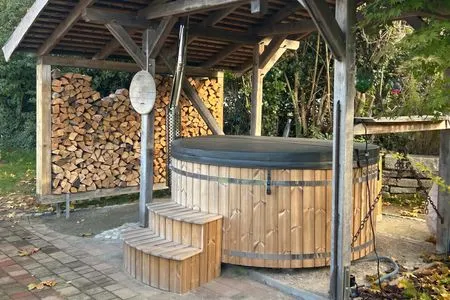 Whirlpool Ferienwohnung Mittschiffs mit Sauna, Whirpool & Garten - nur 500 Meter zum Meer