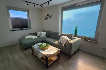 Wohnzimmer Ferienhaus Hafenperle