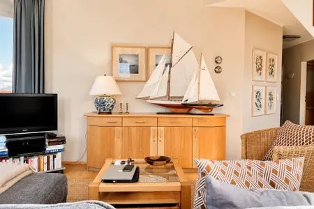 Wohnzimmer Turmsuite Kühlungsborn