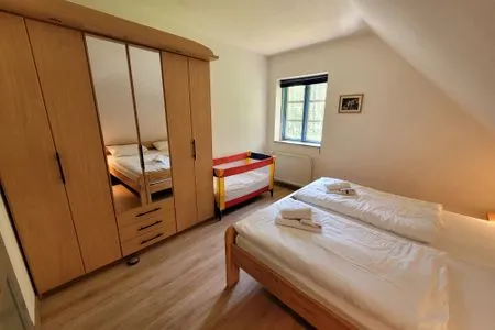Schlafzimmer Ferienwohnung im Kollhof - Ruhe und Natur im Süden Rügens