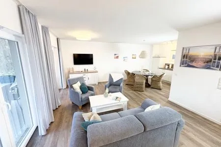 Wohnzimmer mit offener Küche Meerglück (50.0.M)