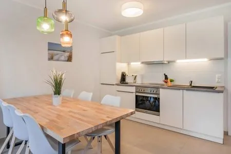 Küche / Küchenzeile Ferienhaus Haff-Sommer mit Kamin, Sauna und Terrasse