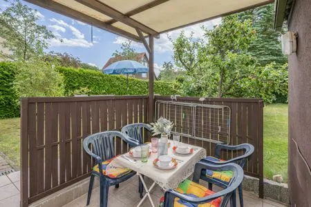 Terrasse Ferienwohnung Kristin mit Garten und Terrasse