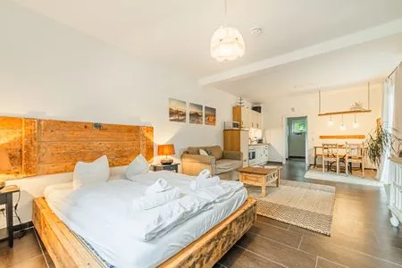 Schlafzimmer Ferienwohnung Shabby-Chick Eckernförde
