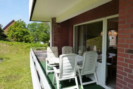 Balkon der Ferienwohnung Kreft in Wittdün auf Amrum Haus Seeadler Ferienwohnung *Kreft*