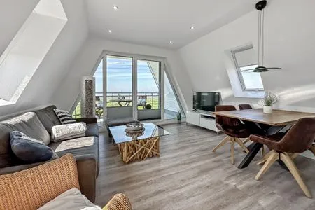 Wohnzimmer Penthouse Dünenweg 37
