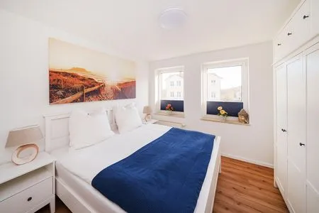 Schlafzimmer Ferienwohnung El Capitan mit 2 Schlafzimmern und nur 450 m zum Strand