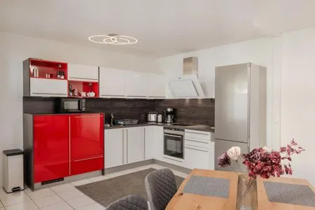 Küche / Küchenzeile Ferienwohnung Achterliek nur 300 m zum Strand mit Balkon