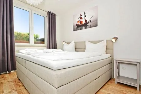Schlafzimmer Haus Usedom App. MeeresOase nur 350 m zum Meer mit Terrasse