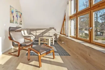 Hauptansicht Uns Schilfhus App. Atelier mit großen Balkon und nur 100 m zum Strand