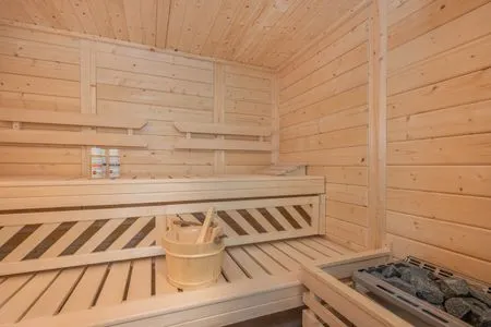 Sauna Ferienhaus Stettiner Haffblick mit Sauna, Kamin und Terrasse