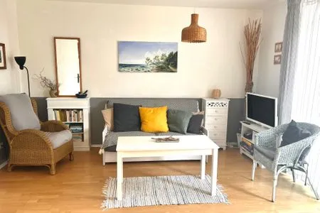 Wohnzimmer Ferienwohnung Seeschwalbe 2