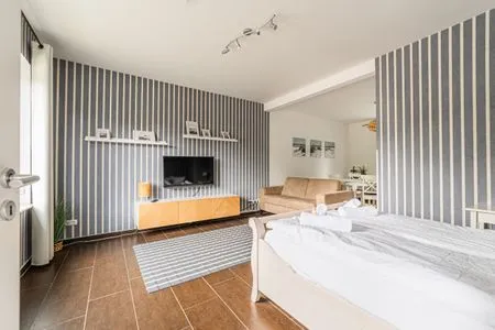 Wohnzimmer Ferienwohnung Backbord Eckernförde