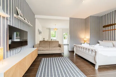 Wohnzimmer Ferienwohnung Backbord Eckernförde
