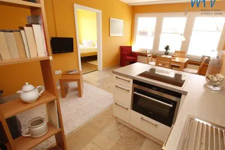 Küche / Küchenzeile Uns to Hus Ferienwohnung Fährship