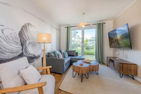 Hauptansicht Ferienwohnung Haffmuschel mit Terrasse & 2 Schlafzimmern