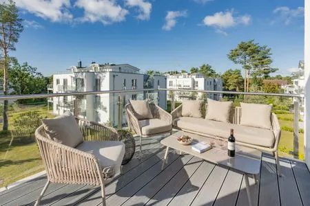 Balkon Ferienwohnung Goldfisch mit Balkon, Wellness- und Kinderspielbereich