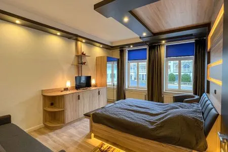 Schlafzimmer helle Ferienwohnung, strandnah mit großem Balkon