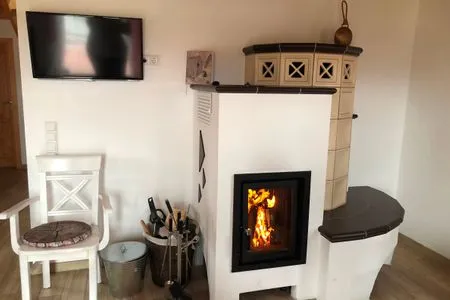 Kamin-/Ofen Feriendorf Via Claudia Haus 65 Casa Bavaria
