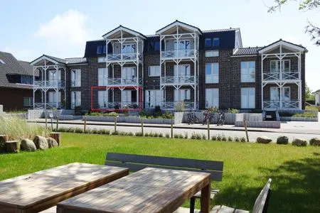 Blick auf das Feriendomizil Weiße Düne in Wittdün auf Amrum Haus *Weiße Düne* Ferienwohnung Weiße Düne 4