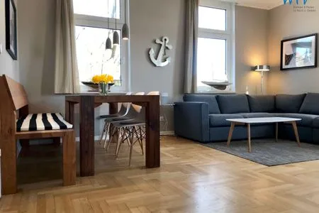 Wohnzimmer Haus Inselrose Ferienwohnung Ankerrose