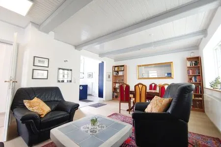 Wohnzimmer Erika's Hüs Ferienwohnung „Blä Waanang"