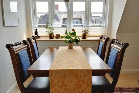 Wohnzimmer Erika's Hüs Ferienwohnung „Gül Waanang"