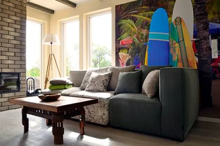 Wohnzimmer Typ B1 Ferienhaus - Pukalani