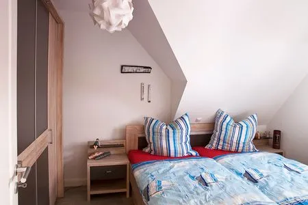Schlafzimmer mit Doppelbett Kavelweg 9 Kavelweg 9 Whg 3 - Kavelkoje